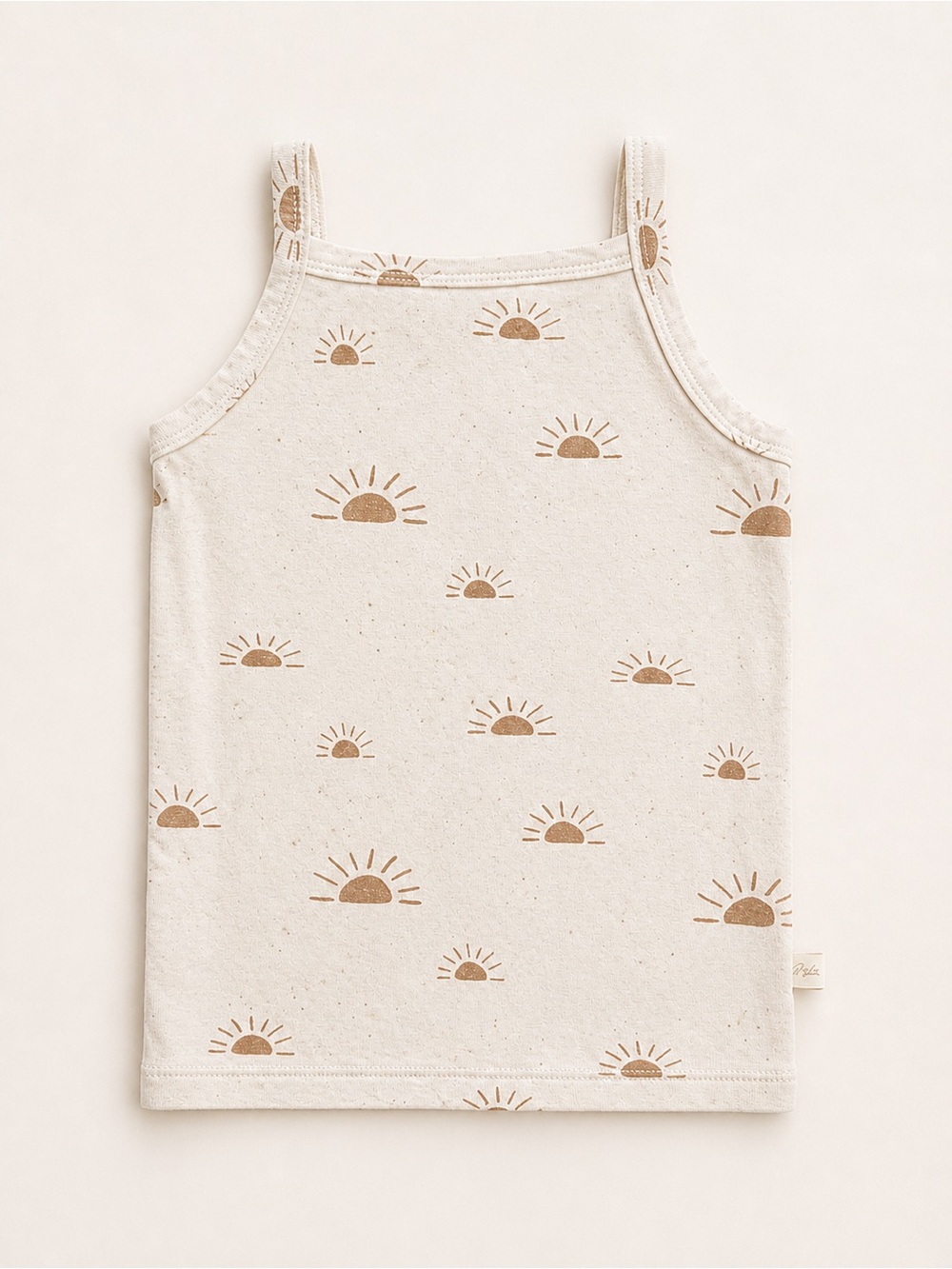 Jax & Lennon Girls Tank Top with Golden Sun Print - Toddler Girls Bamboo Clothes